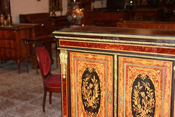 Louis XVI style cabinet from 1800 in briarwood and ebony