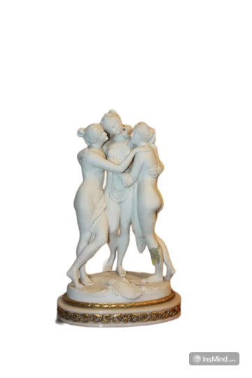 Französische Biscuit-Porzellan-Skulpturengruppe "Venus", 19. Jahrhundert