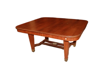 Rectangular extendable French Empire style mahogany wood table from the 19th century