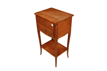 Table basse française rustique de la fin des années 1800 en bois de cerisier avec tiroirs