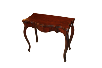 Tavolino da gioco italiano di metà 1800 in legno di noce