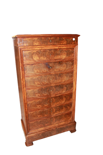Secretaire francese Stile Luigi Filippo in legno di mogano del 1800