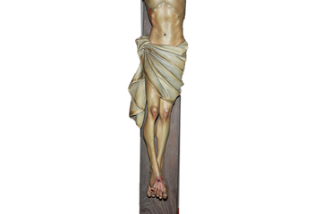 Grande Crocifisso Francese del 1800 in Legno