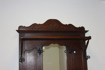 French Provençal Coat Rack from the 1800s in Oak Wood
