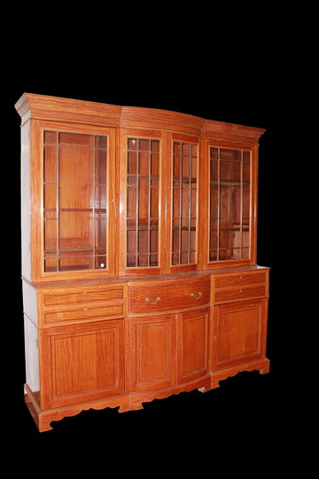 Grande credenza libreria bookcase inglese di fine 1800 stile Sheraton inglese