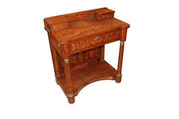 Dutch console Table from the late 1700s richly inlaid in Empire style
