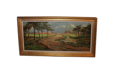 Oil on canvas signed Heider Johan Wihain 1892 - 1966 Landscape