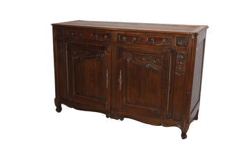 Provençal Cupboard with two doors in chestnut wood, early 19th century, France