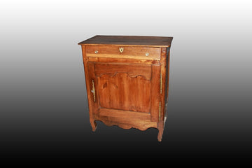 Piccola credenza credenzino stile Provenzale francese di metà 1800 in legno di rovere