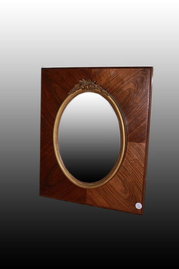 French mirror frame from the early 1900s, Art Deco style, in rosewood
