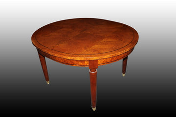 French mid-1800s Louis XVI table in maple briar