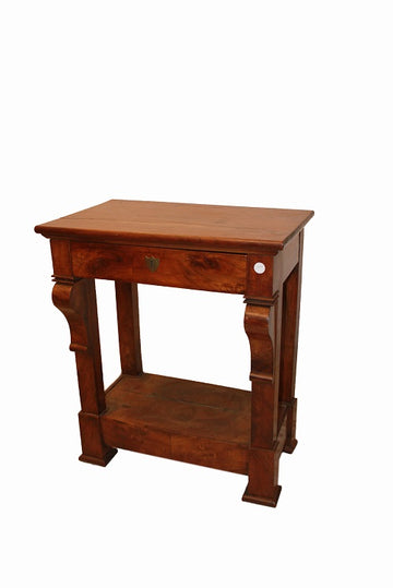 Small French Empire style console table from the 19th century in mahogany wood