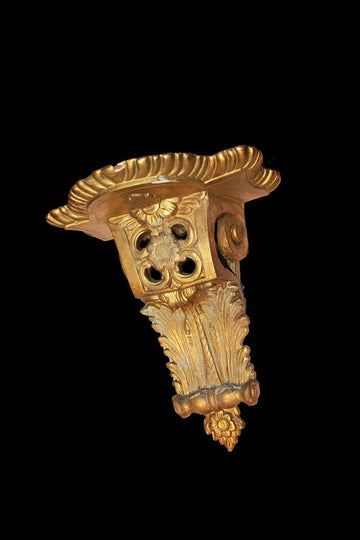 Piccola mensola da parte Francese del 1800 in legno dorato foglia oro