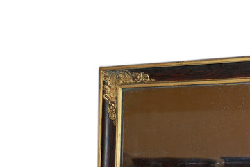 Piccola specchiera francese stile Impero Dorata e Laccata XIX secolo