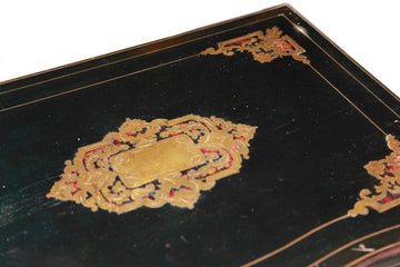 French Boulle style liquor box from the second half of the 19th century in ebonized wood