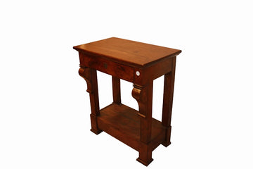 Small French Empire style console table from the 19th century in mahogany wood