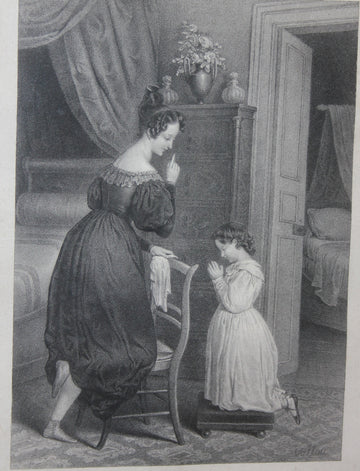 Pair of Late 1800s French Engravings Depicting Characters and Interior Scenes