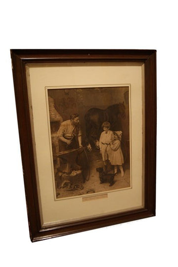 antica stampa inglese del 1800 "As Good as Ever"