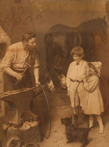 antica stampa inglese del 1800 "As Good as Ever"