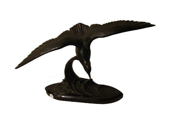 Antica scultura in bronzo Stile Decò Albatros firmato