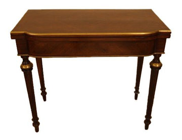 Antique French console card table from the 1800s, Louis XVI style