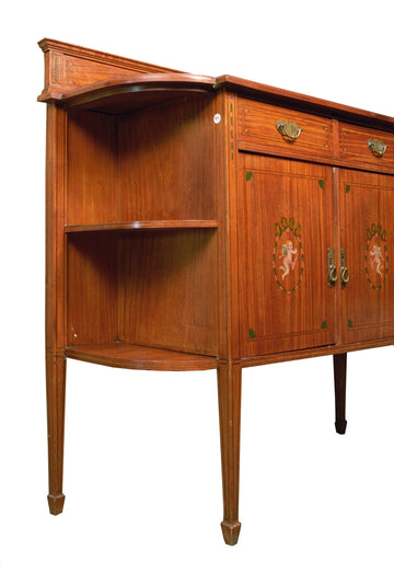 Antica credenza inglese del 1800 in satinwood stile Sheraton xixthcentury