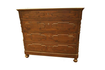 Antique Spanish walnut chest of drawer from 1800 Louis Philippe