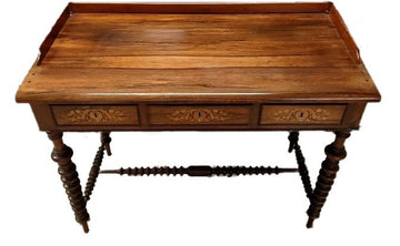 Scrivania stile Biedermeier in palissandro di provenienza Nord Europa