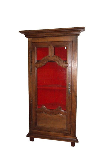 Cherry Provençal displey corner cupboard 