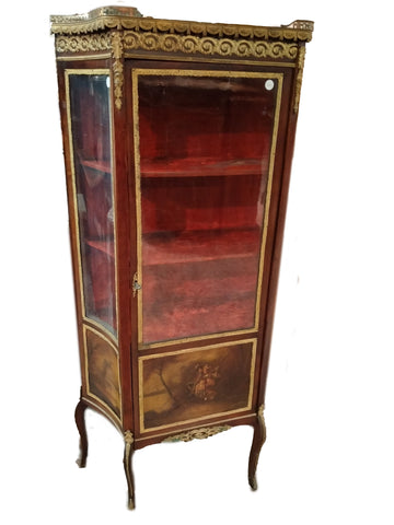 Vitrine ancienne française vernis-martin de 1800, style Napoléon III