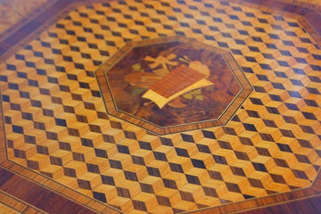 Victorian inlaid octagonal coffee table