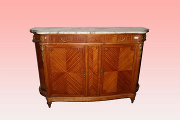 Antique French servant sideboard from 1800 Louis XVi with marble