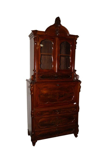 Antique antique Bureau Bookcase from 1800 Biedermeier in Northern European mahogany