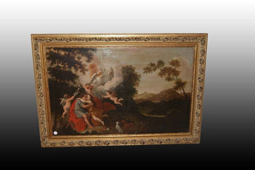 French oil on canvas from 1700 Allegory of Love