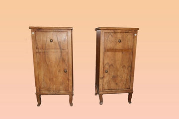 Pair of Italian Transition style bedside cabinets from the early 1800s