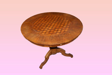 Tavolino italiano sorrentino intarsiato di inizio 1800