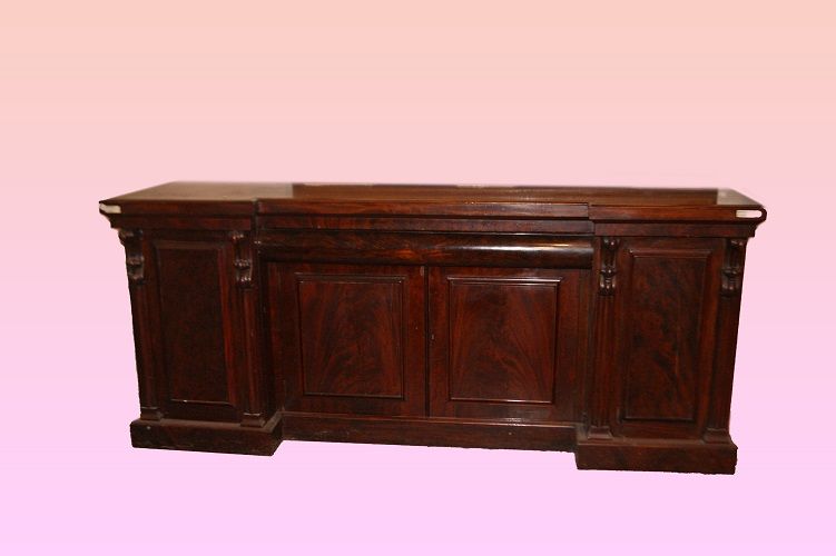 Antica grande credenza servante vittoriano in mogano del 1800