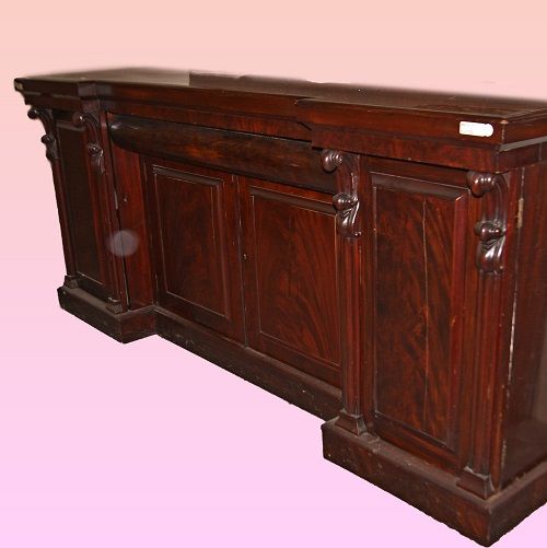 Antica grande credenza servante vittoriano in mogano del 1800