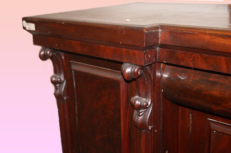 Antica grande credenza servante vittoriano in mogano del 1800