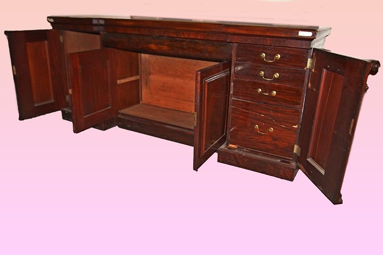 Antica grande credenza servante vittoriano in mogano del 1800