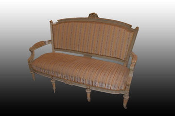 Antique complete French Louis XVI style living room from the 1800s lacquered