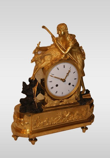 Early 19th century French clock depicting the Goddess Diana