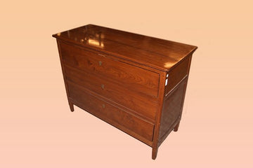 Antique Italian chest of drawers from the 1700s, Louis XVI style, in cherry wood