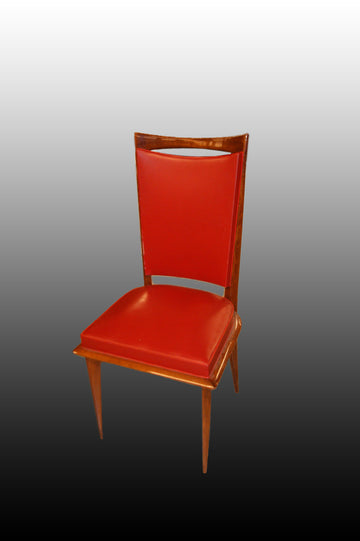Gruppo di 4 sedie stile Decò Francesi di inizio 1900