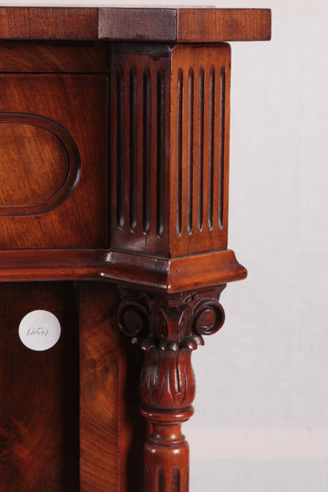 Antico credenzino del 1800, Biedermeier,  in mogano e piuma di mogano