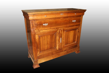 Antica grande credenza Luigi Filippo rustica del 1800 in ciliegio