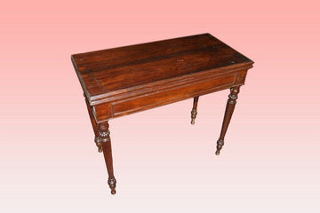 Antique French console card table from the 1800s in rosewood