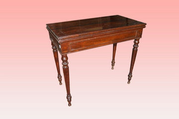 Antique French console card table from the 1800s in rosewood