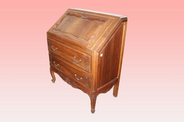 Antica piccola ribalta francese stile Provenzale in legno di ciliegio