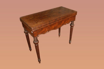 Antique French mahogany console card table from the 1800s